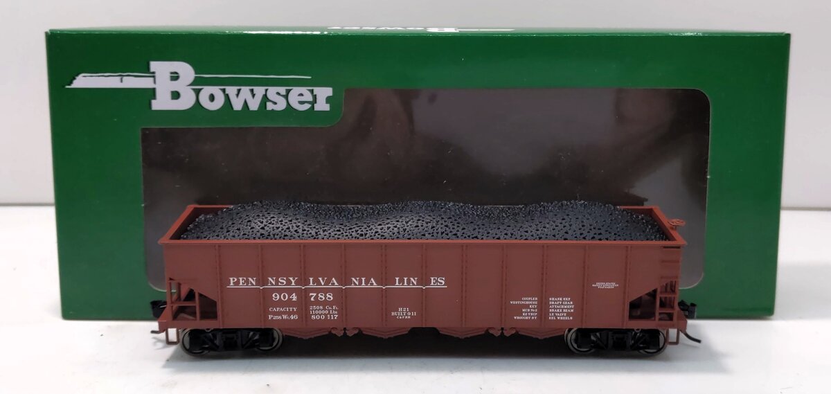 Bowser 42071 HO Pennsylvania Lines H21 Early Lettering C&PRR Hopper Car #904788