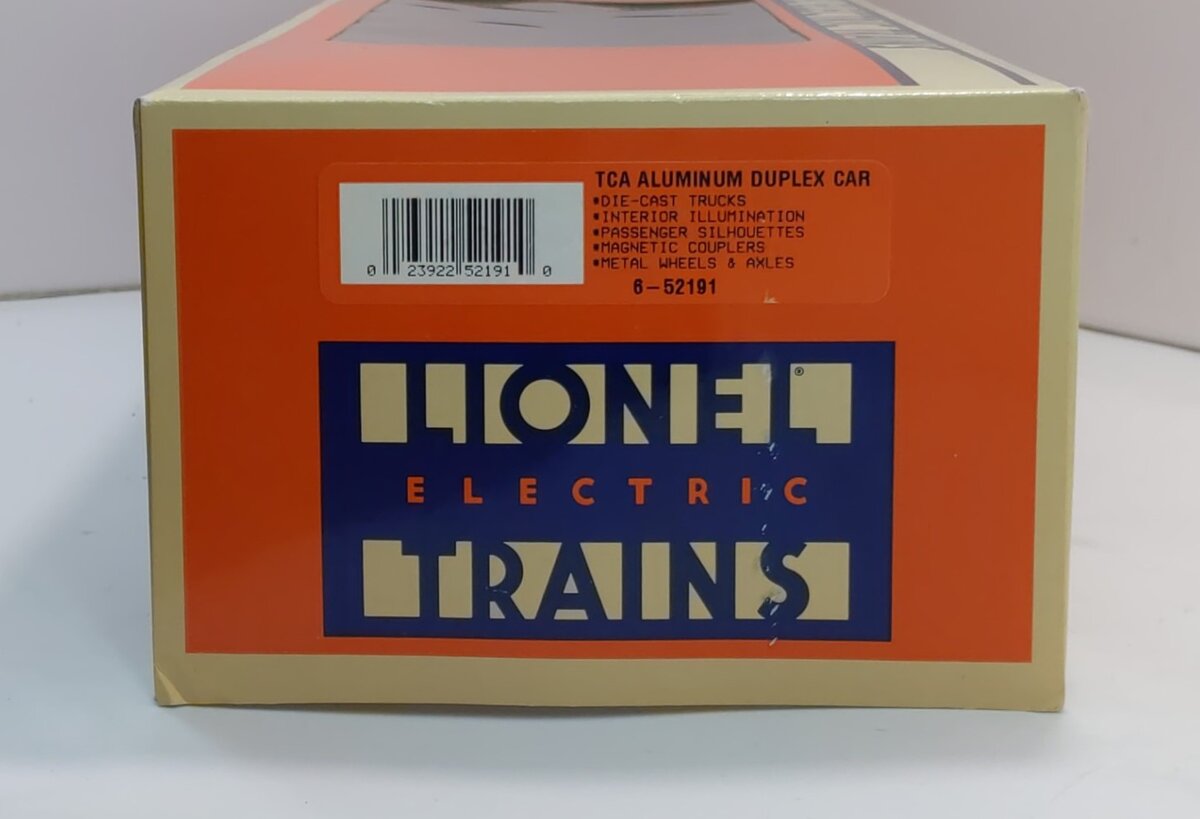 Lionel 6-52191 O Gauge TCA Grand Rapids Duplex Aluminum Car #2000 LN/Box
