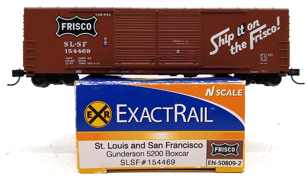 ExactRail EN-50809-2 N Scale SLSF 5200 Cu Ft Boxcar #154469 LN/Box