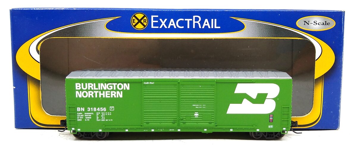 ExactRail EN-50802-1 N BN 5200 Cu Ft Boxcar #318456 LN/Box