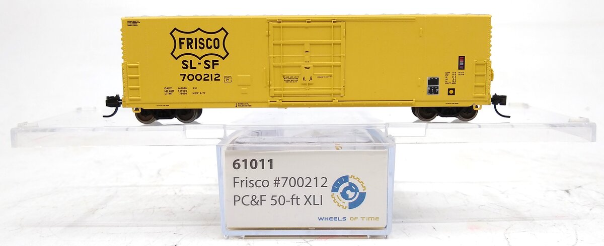 Wheels of Time 61011 N Scale Frisco PC&F 50' Boxcar #700212 LN/Box