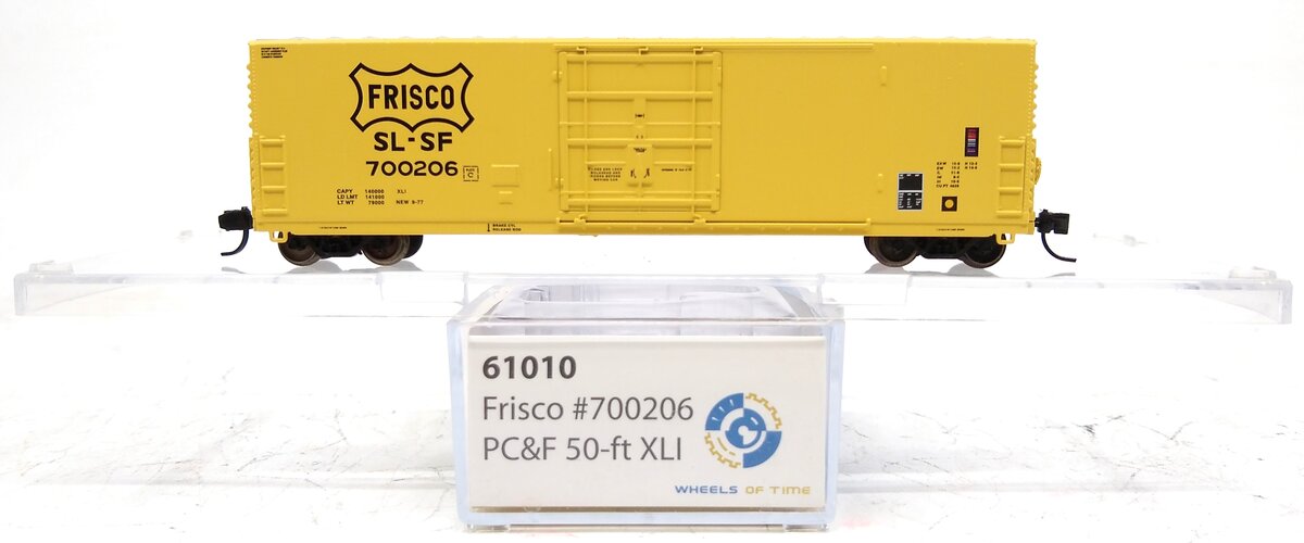Wheels of Time 61010 N Scale Frisco PC&F 50' Boxcar #700206 LN/Box
