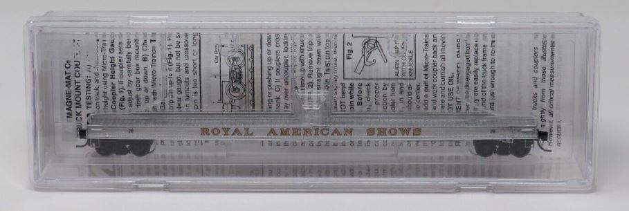 Micro-Trains 13900011 N Royal American Shows 70' Flat Car #28