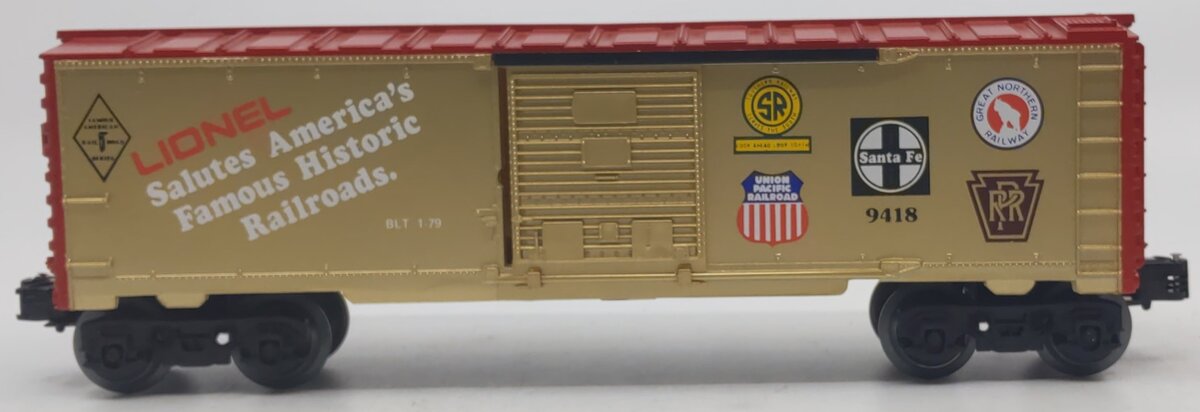 Lionel 6-9418 O Gauge Famous American Railroads Commemorative Boxcar NIB