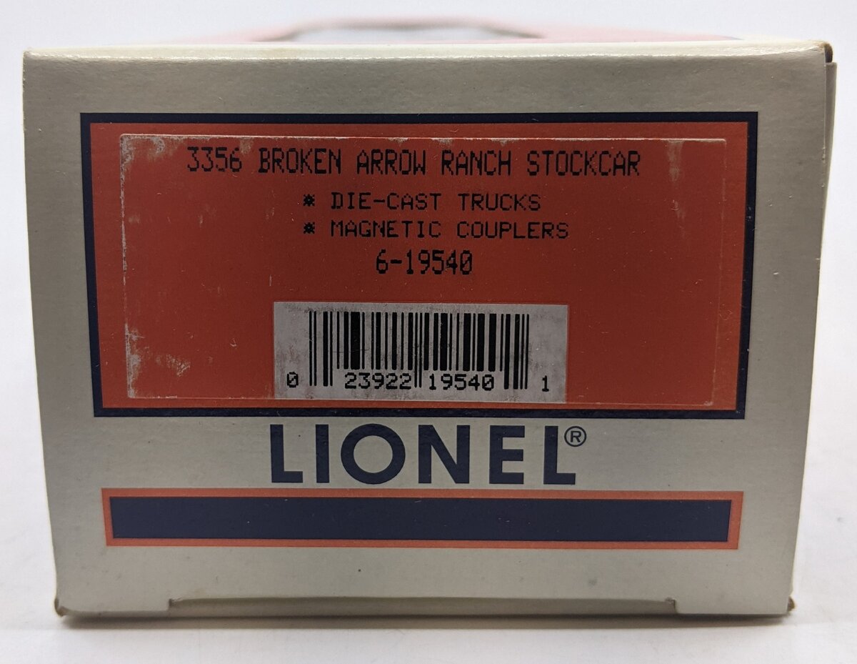 Lionel 6-19540 O Gauge Broken Arrow Ranch Stock Car #3356 NIB
