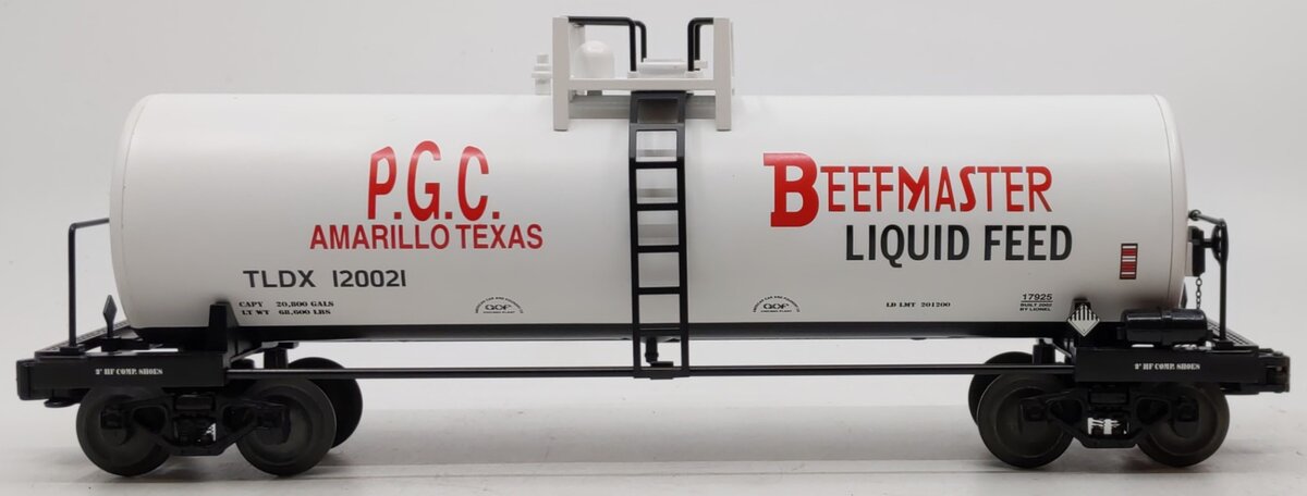 Lionel 6-17925 O Gauge Beefmaster Unibody Tank Car #120021 LN/Box