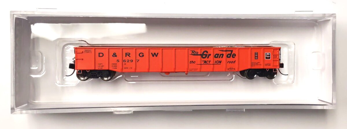 Trainworx Inc 25201-21 N Scale Denver & Rio Grande Western 52' Gondola #56297