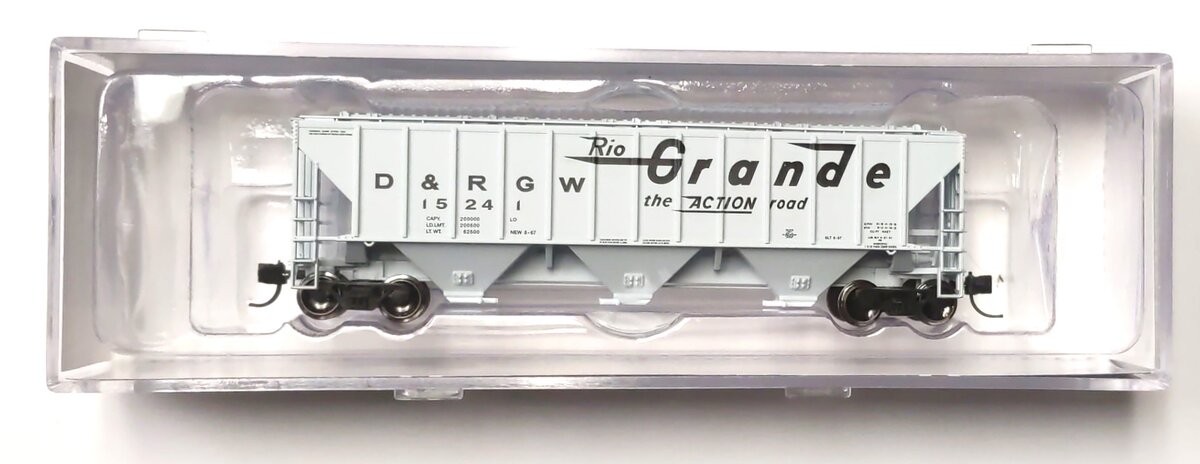 Trainworx Inc 24401-06 N Rio Grande Pullman 4427 High-Side Covered Hopper #15241