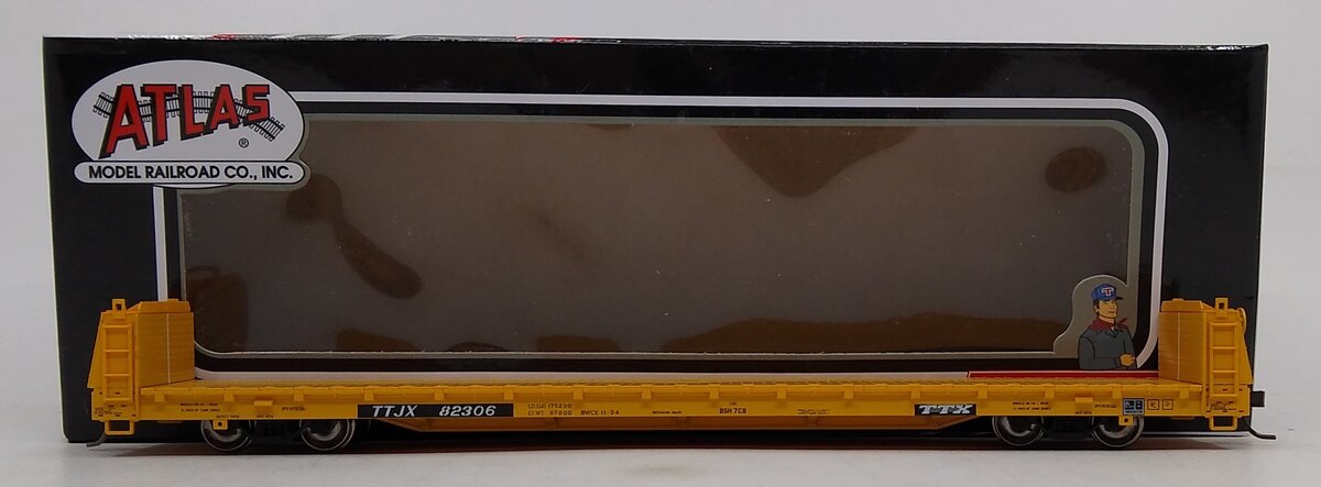 Atlas 20006462 HO TTX Short Bulkhead Flat Car #82306