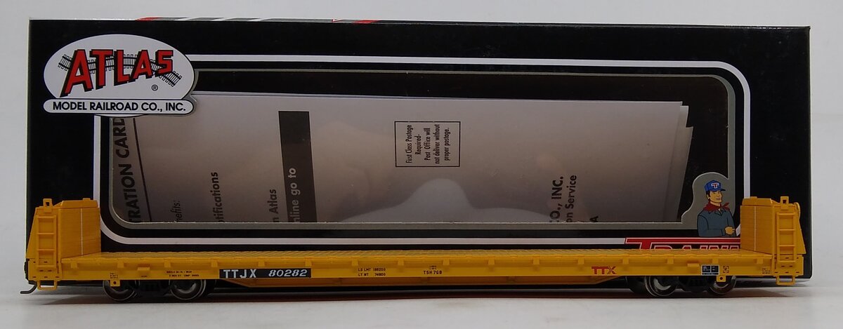Atlas 20006464 HO TTX (Forward Thinking) Short Bulkhead Flat Car #80282