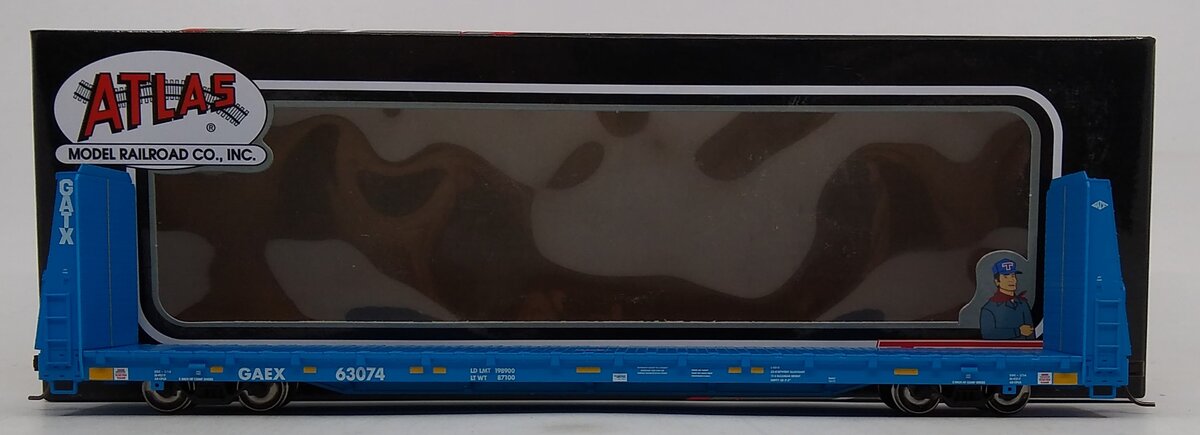 Atlas 20006453 HO General American (GAEX) Bulkhead Flat Car #63074