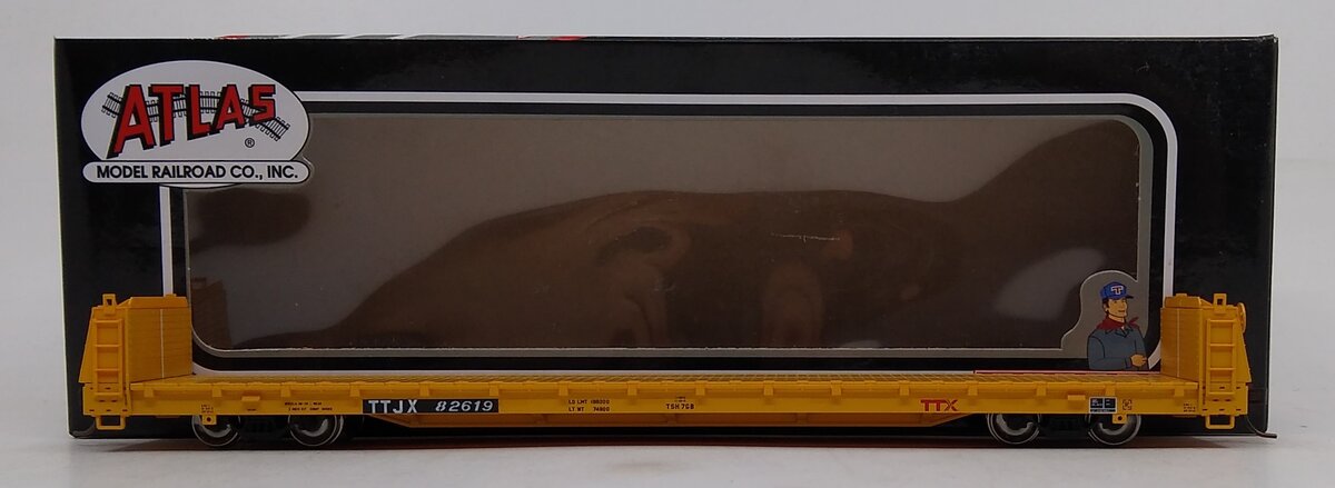 Atlas 20006465 HO TTX (Forward Thinking) Short Bulkhead Flat Car #82619