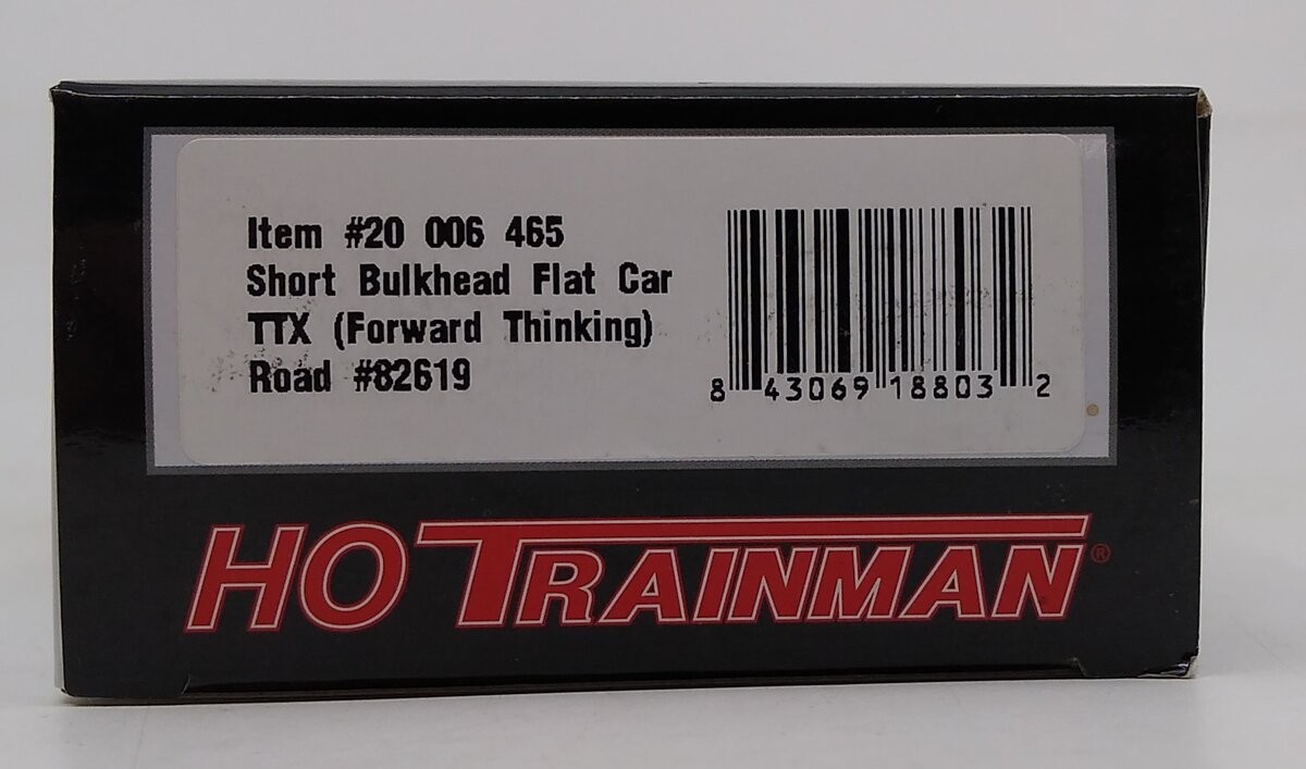Atlas 20006465 HO TTX (Forward Thinking) Short Bulkhead Flat Car #82619
