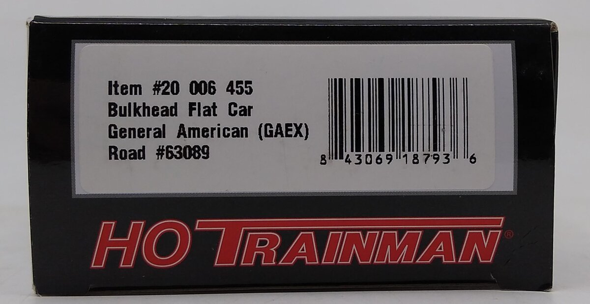 Atlas 20006455 HO General American (GAEX) Bulkhead Flat Car #63089