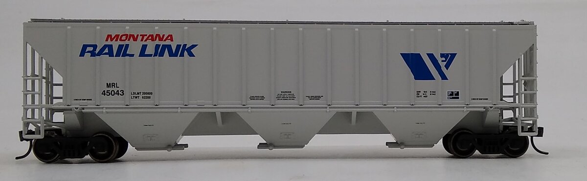 Athearn 18761 HO Montana Rail Link RTR PS 4740 Covered Hopper, Grey #45043 LN/Box