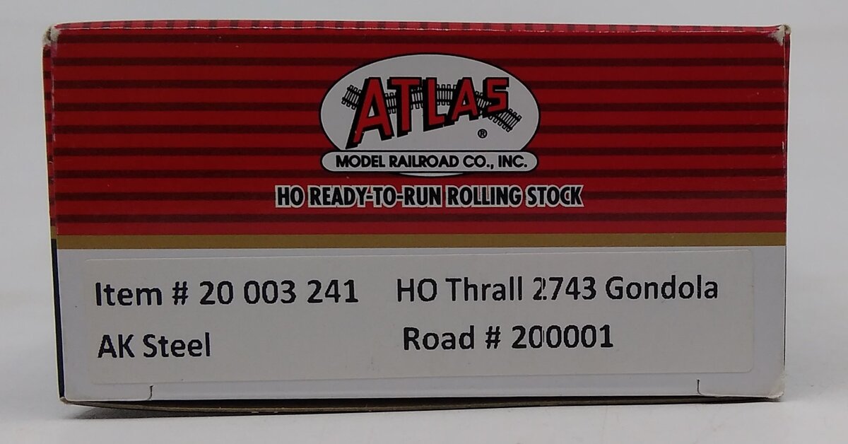 Atlas 20003241 HO Scale AK Steel Thrall 2743 Covered Gondola #200001