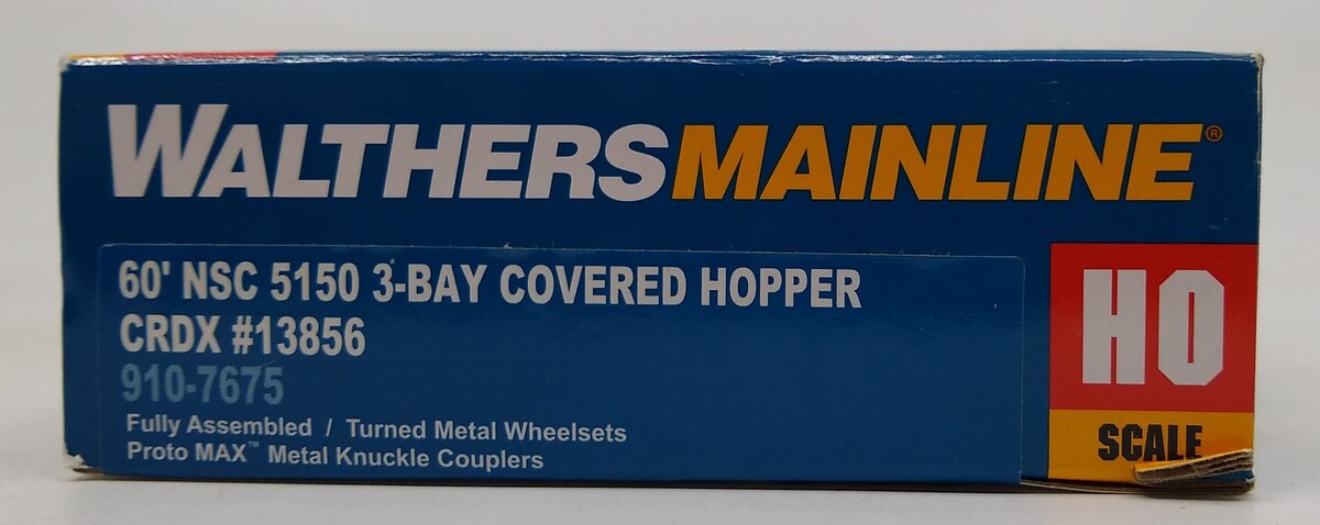 Walthers 910-7675 HO CRDX 60' NSC 5150 3-Bay Covered Hopper #13856