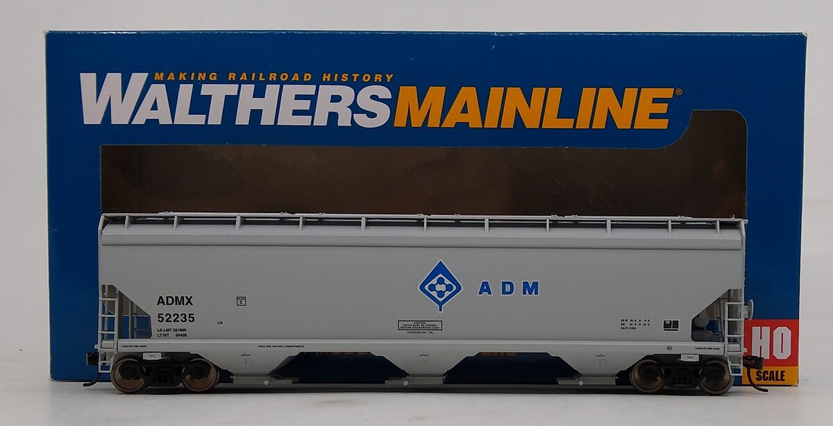 Walthers 910-7601 HO Archer Daniels Midland 60' 5150 3-Bay Covered Hopper #52235