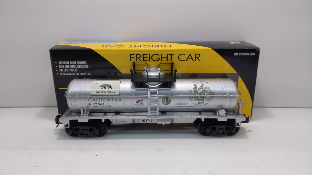 K-Line 6-21102 O Gauge California Republic Single Dome Tank Car #6327451 LN/Box