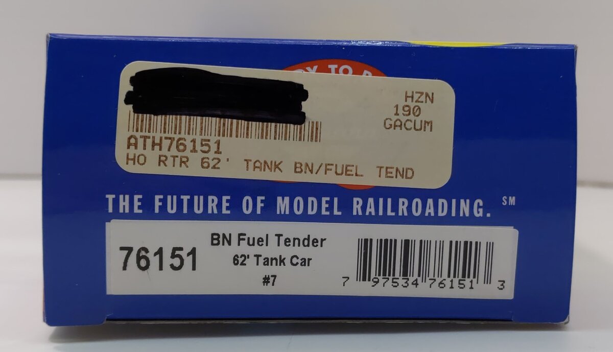 Athearn 76151 HO Burlington Northern Fuel Tender 62'' Tank Car #7