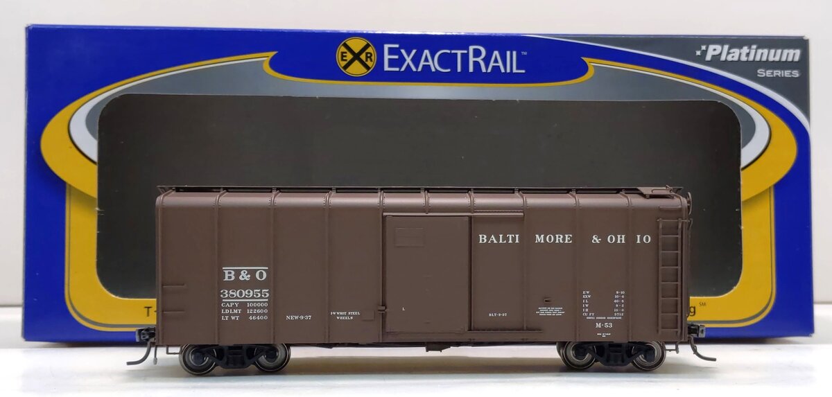 ExactRail EPS-90053-9 HO Baltimore & Ohio Wagontop Box Car #380955 LN/Box