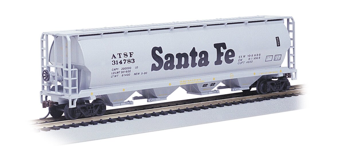 Bachmann 19102 HO Santa Fe Canadian 4 Bay Cylindrical Grain Hopper