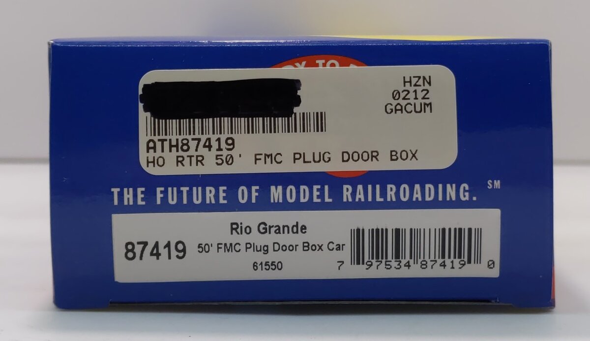 Athearn 87419 HO D&RGW RTR 50' FMC Plug Door Box #61550