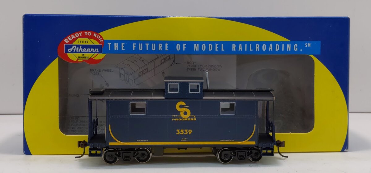 Athearn 74269 HO C&O RTR Eastern 2 Window Caboose #3539