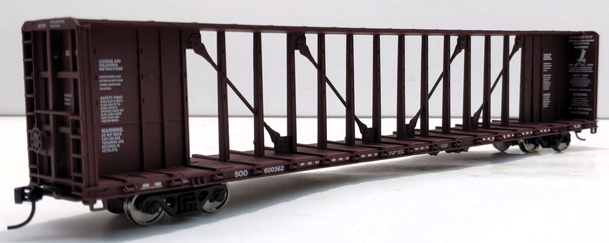 Walthers 932-4136 HO Scale Soo Line 72' Centerbeam Flat Car #600362 LN/Box