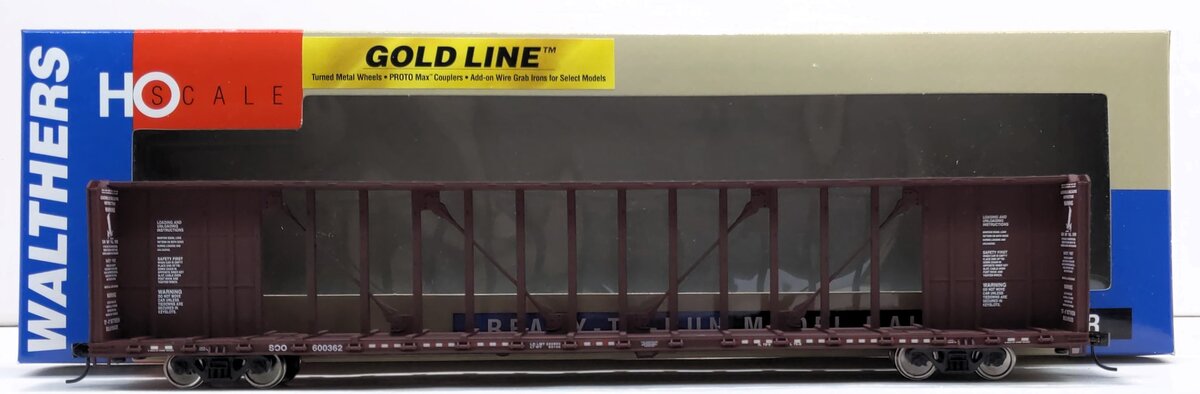 Walthers 932-4136 HO Scale Soo Line 72' Centerbeam Flat Car #600362 LN/Box