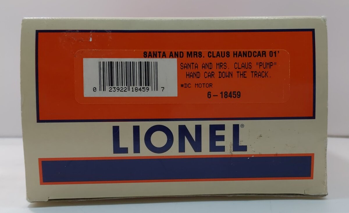 Lionel 6-18459 O Gauge Christmas Handcar LN/Box