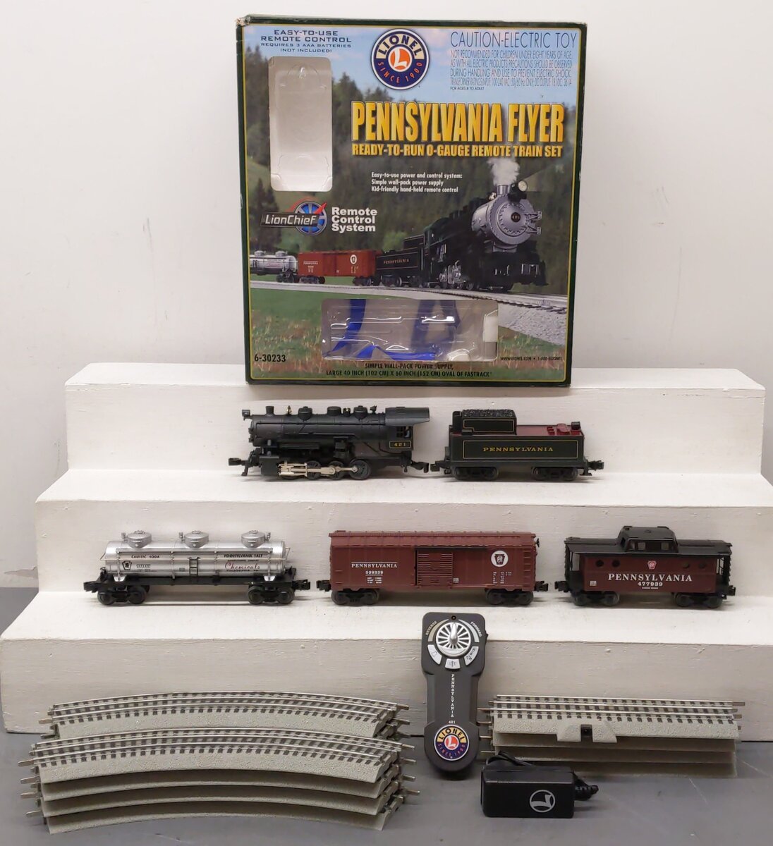 Lionel 6-30233 O Pennsylvania Flyer LionChief Steam Freight Train Set LN/Box