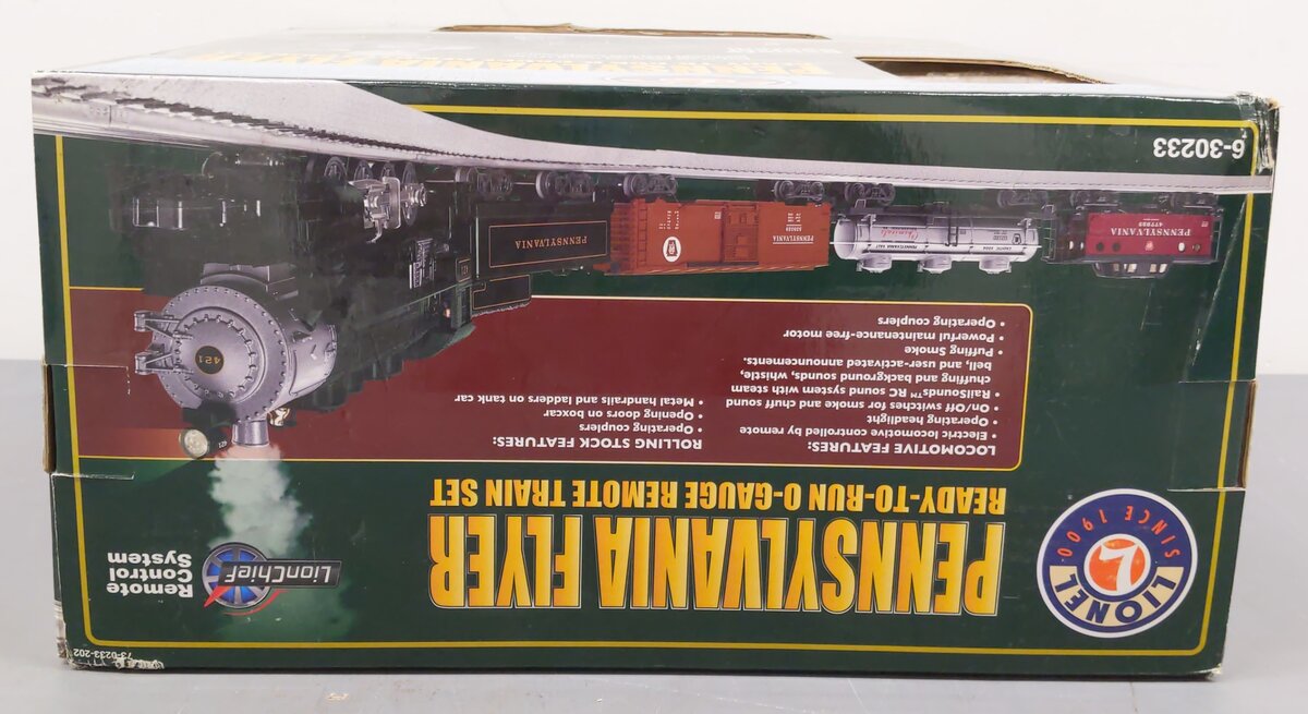 Lionel 6-30233 O Pennsylvania Flyer LionChief Steam Freight Train Set LN/Box