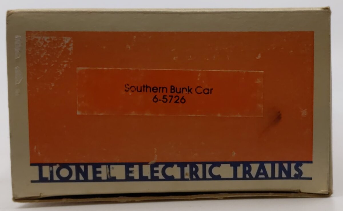 Lionel 6-5726 O Gauge Southern Bunk Car with Illumination #5726 NIB