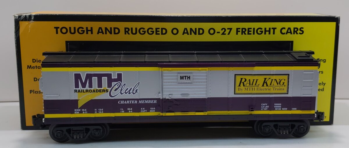 MTH 30-7423 O Gauge MTH 1998 Club Box Car LN/Box