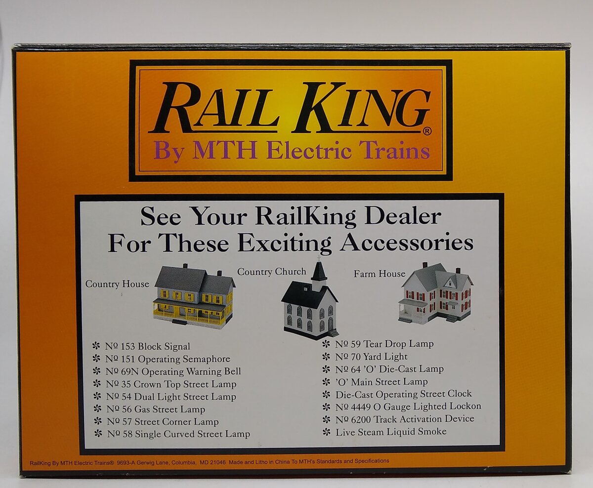 MTH 30-9001 O Scale Country House Building Gray w/ Yellow Shutters LN/Box