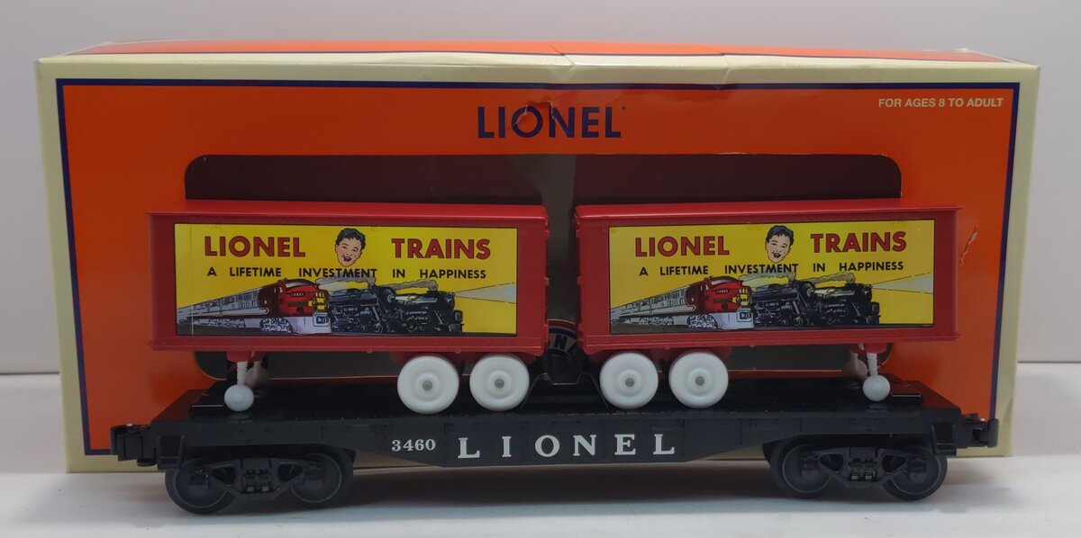 Lionel 6-29460 O Gauge Archive Collection Flatcar w/Trailers #3460 NIB