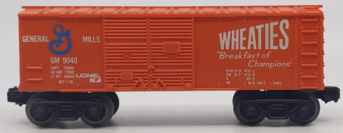 Lionel 6-9040 O Gauge Wheaties Short Boxcar VG/Box