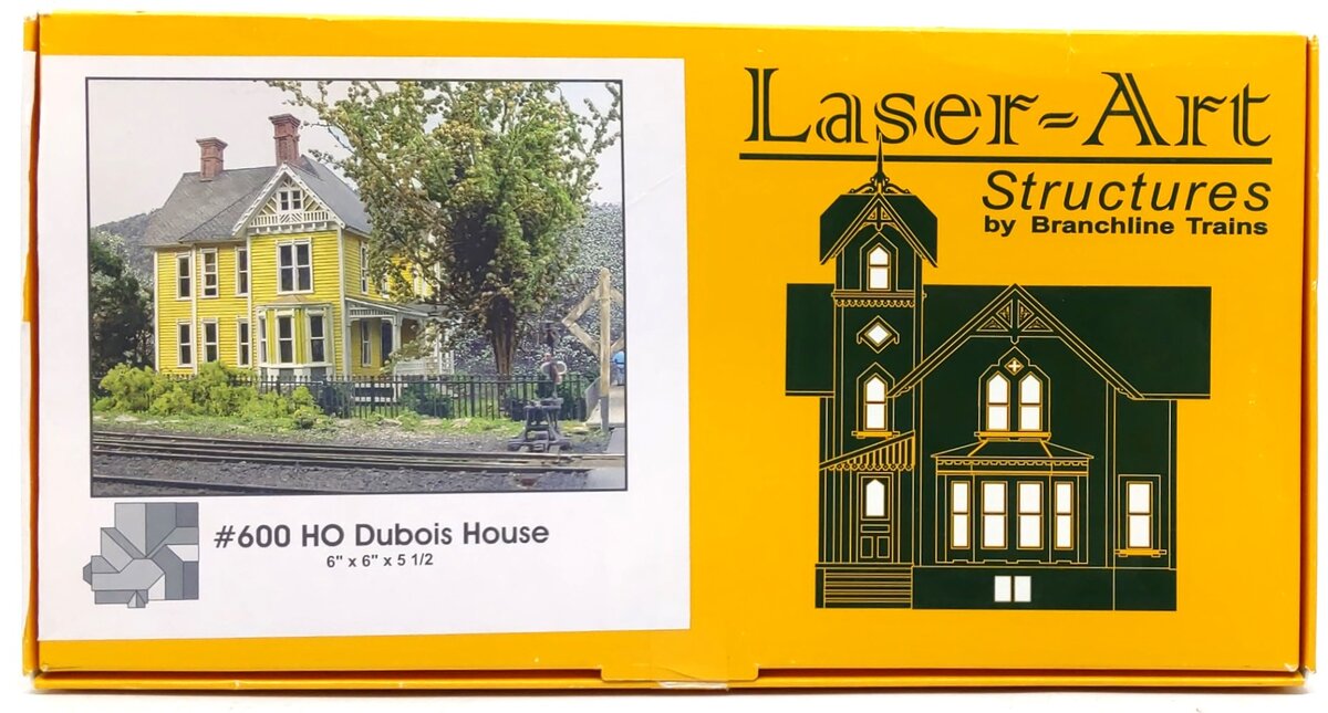 Branchline Trains 600 HO Dubois House - Laser-Art Building Kit