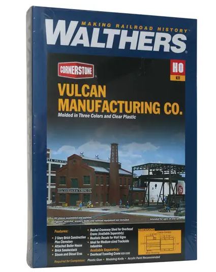 Walthers 933-3045 HO Vulcan Manufacturing Company Industrial Structure Kit LN/Box