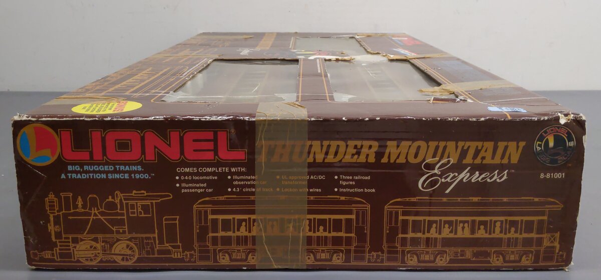 Lionel 8-81001 G Gauge The Thunder Mountain Express Steam Train Set EX/Box