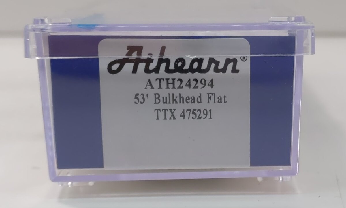 Athearn 24294 N TTX/Early GSC 53' Bulkhead Flat Car #475291
