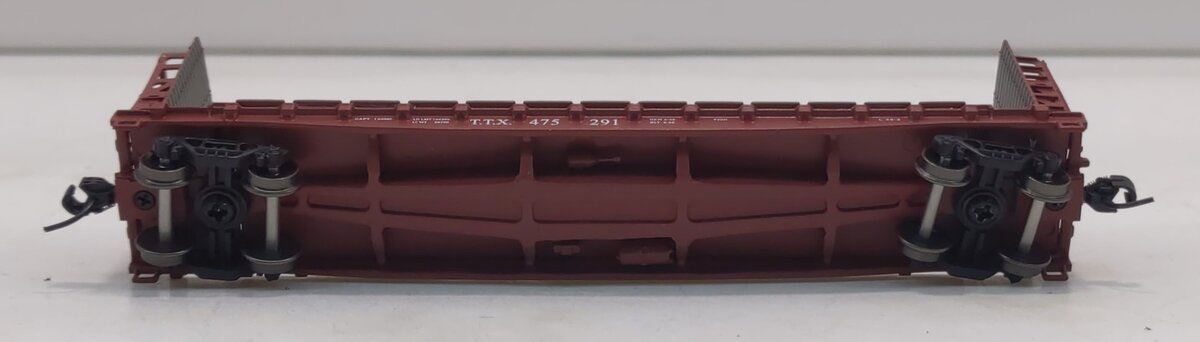 Athearn 24294 N TTX/Early GSC 53' Bulkhead Flat Car #475291