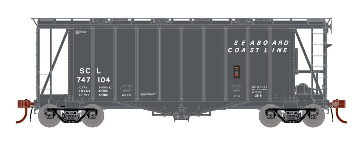 Athearn 23873 N Seaboard Coast Line GATC 2600 Airslide Hopper #747104