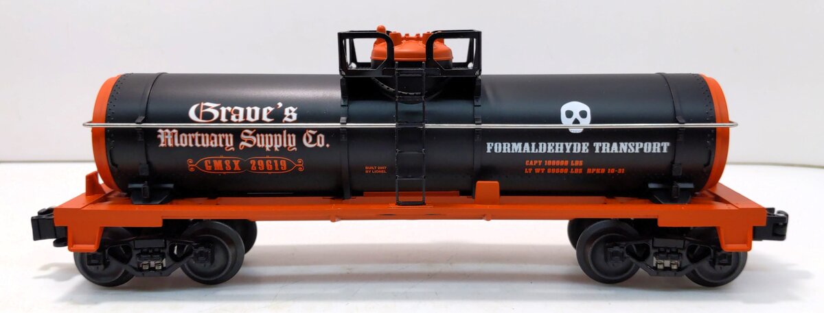 Lionel 6-29619 O Gauge Halloween Formaldehyde Dome Tank Car LN/Box