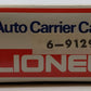 Lionel 6-9129 O Gauge Norfolk & Western Auto Carrier LN/Box