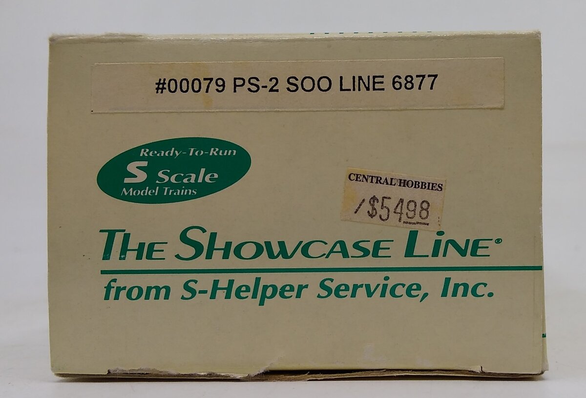 S-Helper Service 00079 S Gauge Soo Line PS-2 Covered 2-Bay Hopper #6877 LN/Box