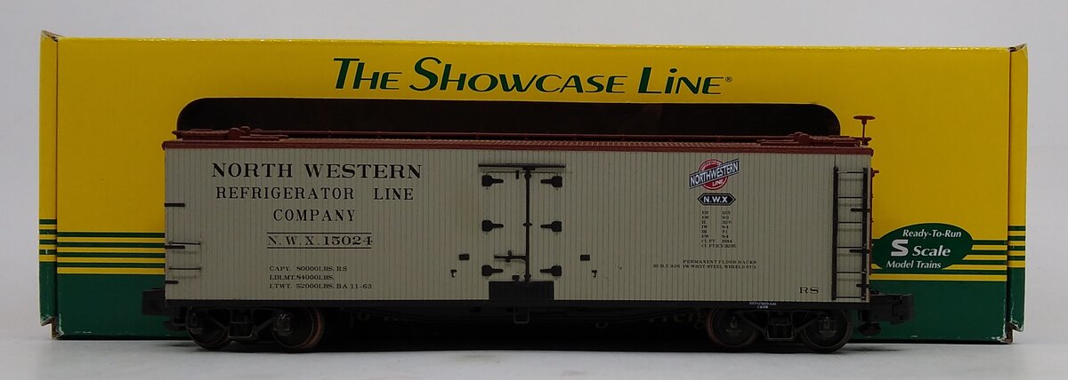 S-Helper 00492 S Gauge Chicago North Western 40' Wooden Billboard Reefer #15024 LN/Box