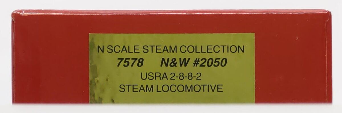 Life Like 7578 N Scale N&W USRA 2-8-8-2 Steam Locomotive & Tender #2050 NIB