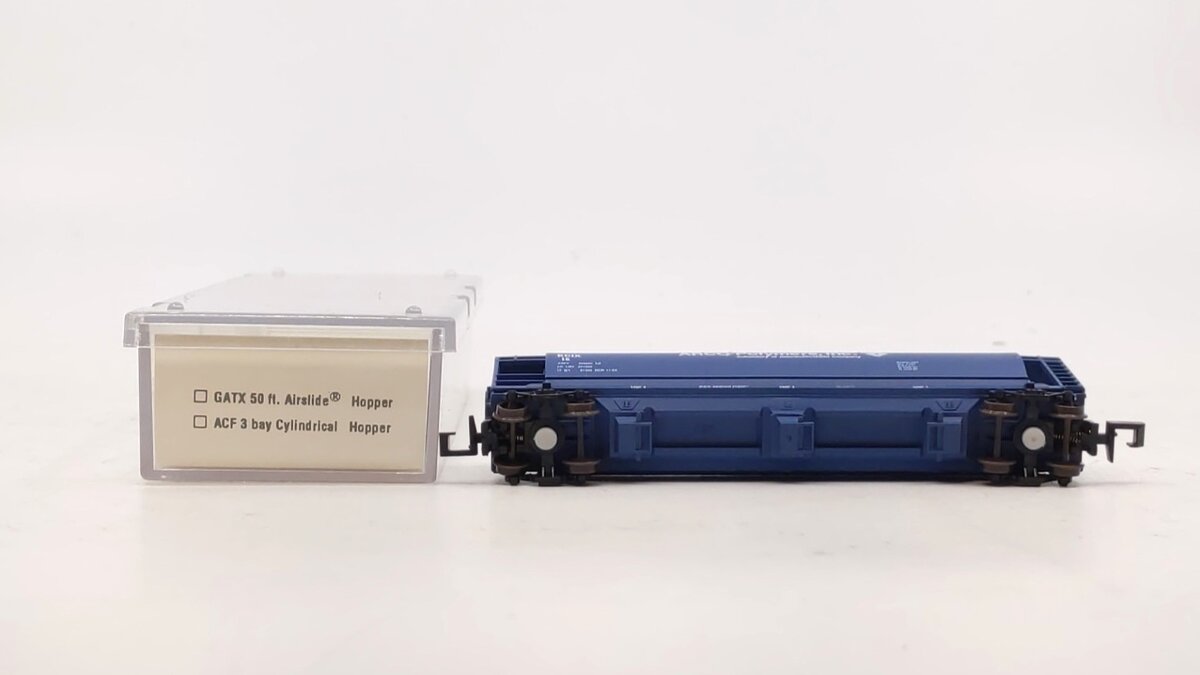 Delaware Valley N Scale ACF KCIX 3-Bay Cylindrical Hopper #16 LN/Box